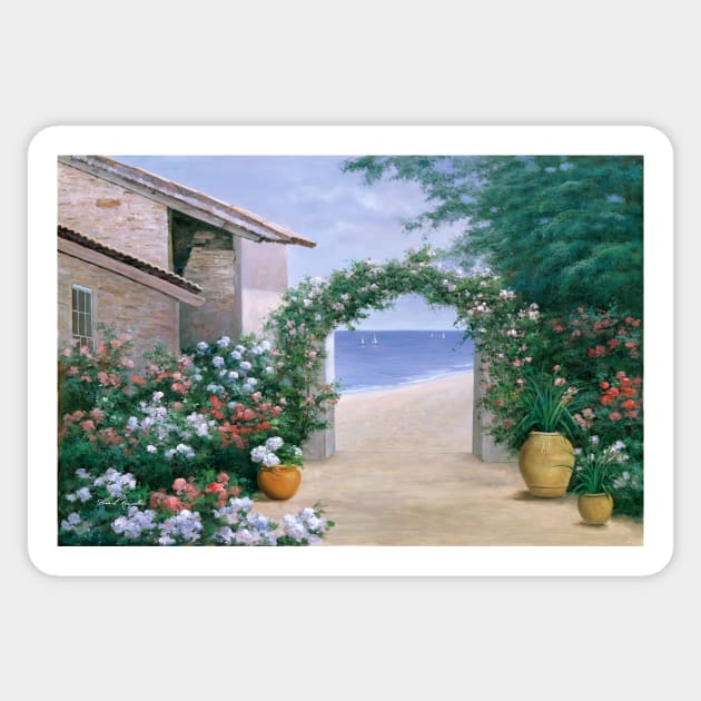 SEASIDE TRELLIS Sticker by dartist